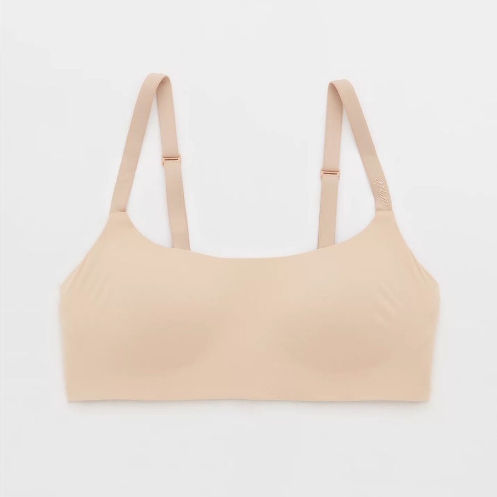 Set of 2 Aerie Smoothez Seamless Wirrless Bralette in Sands (Nude) - New